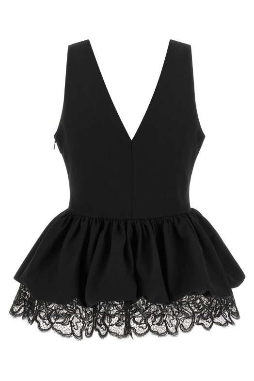 Black peplum top Black