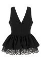 Black peplum top Black