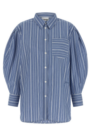 Striped cotton shirt Blue