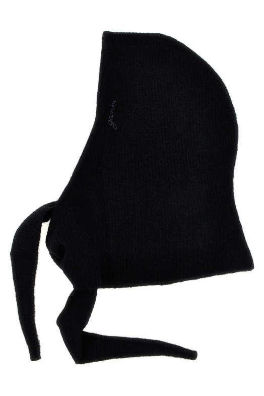 Logo embroidery hood Black