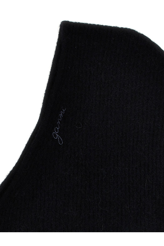 Logo embroidery hood Black