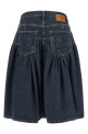 Blue slub denim skirt Blue