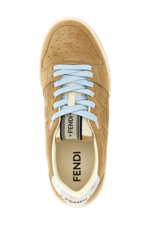 Бежевые кроссовки «Fendi Match» Бежевые 8E9084B1RGF1Y22