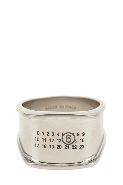 'Numeric Logo' ring Silver
