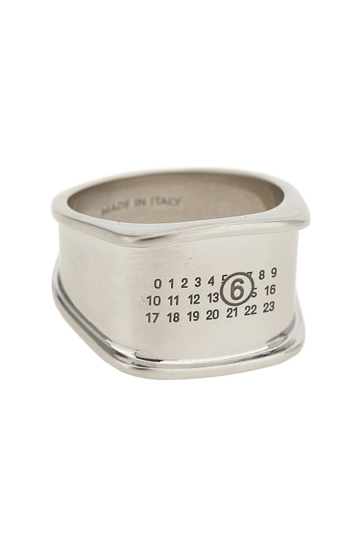 'Numeric Logo' ring Silver
