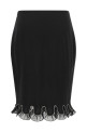 Chiffon flounces skirt Black