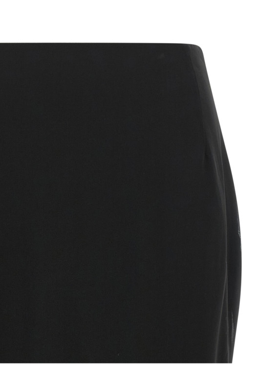 Chiffon flounces skirt Black