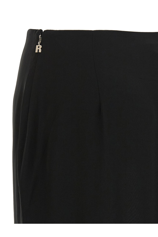 Chiffon flounces skirt Black