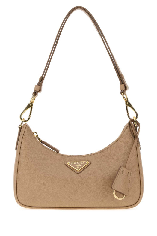 Beige leather mini Prada Re-Edition shoulder bag PRADA (1BC204VDOMNZV)
