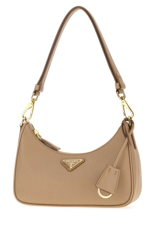Beige leather mini Prada Re-Edition shoulder bag PRADA (1BC204VDOMNZV)