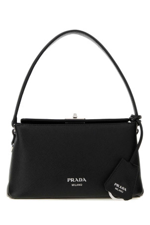 Black leather handbag Black PRADA (1BC3072ZVD)