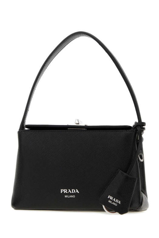 Black leather handbag Black PRADA (1BC3072ZVD)