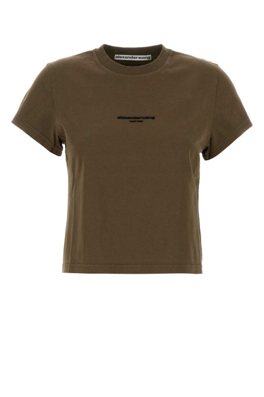 Army green cotton t-shirt ALEXANDER WANG (1CC3261302)