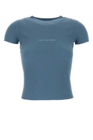 Cerulean blue stretch nylon t-shirt ALEXANDER WANG (1KC2261037)