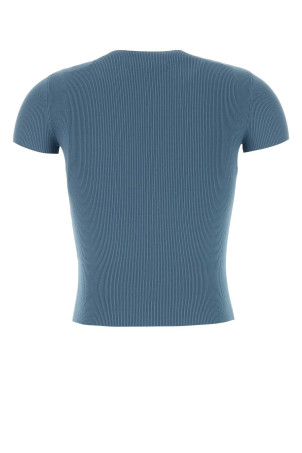 Cerulean blue stretch nylon t-shirt ALEXANDER WANG (1KC2261037)