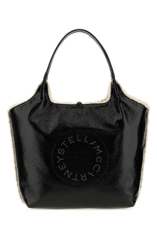 Black alter mat reversible Stella Logo shopping bag Black STELLA McCARTNEY (7B0227WP0857)