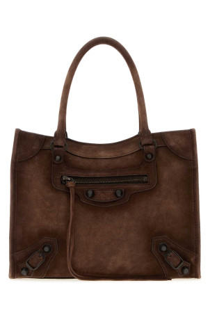Brown suede mini Le City handbag BALENCIAGA (8753662ACE6)