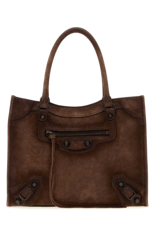 Brown suede mini Le City handbag BALENCIAGA (8753662ACE6)