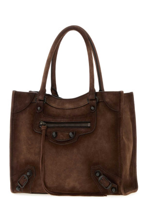 Brown suede mini Le City handbag BALENCIAGA (8753662ACE6)
