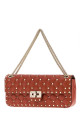 Оранжевая кожаная сумка через плечо среднего размера Rockstud Spike от VALENTINO GARAVANI (9W0B0T95VFQ)
