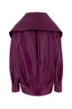 Tyrian purple leather oversize jacket BALENCIAGA (A009ZWTVS05)