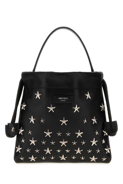 Black leather bucket bag JIMMY CHOO (DRAWSTRINGPOUCHTHMKV)