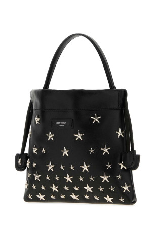 Black leather bucket bag JIMMY CHOO (DRAWSTRINGPOUCHTHMKV)