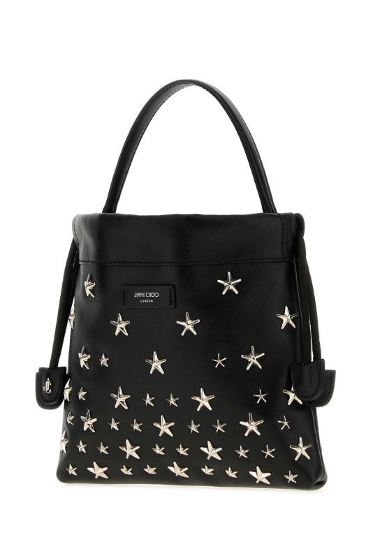 Black leather bucket bag JIMMY CHOO (DRAWSTRINGPOUCHTHMKV)
