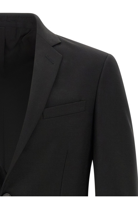 Black mohair kid blazer Black
