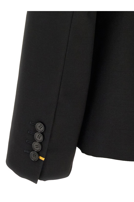 Black mohair kid blazer Black