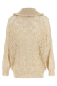 Beige 'Dazzling Abstract Leaf' cardigan Beige