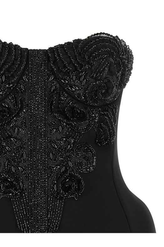 Crystal corset dress Black