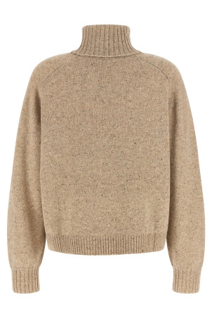 Beige diamond turtleneck sweater Beige