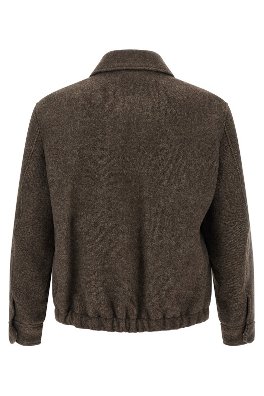 Шерстяной пиджак «Меланж» коричневого цвета UDJU6D126W2BROWN