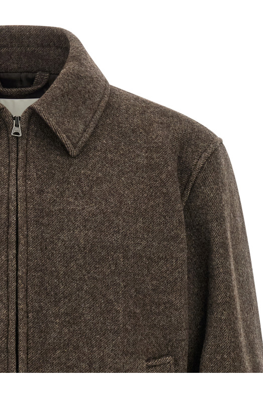 Шерстяной пиджак «Меланж» коричневого цвета UDJU6D126W2BROWN