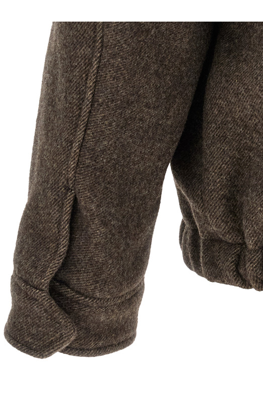 Шерстяной пиджак «Меланж» коричневого цвета UDJU6D126W2BROWN