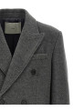 Grey wool double-breasted coat Gray