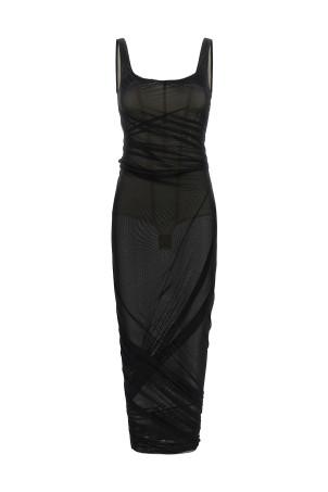 Dress with transparencies Black