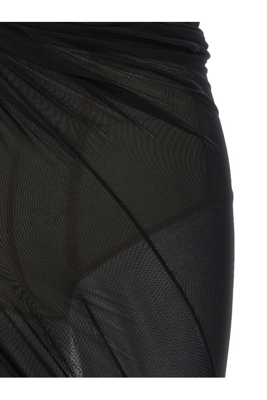 Dress with transparencies Black