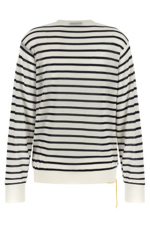 Striped wool sweater Black-grey