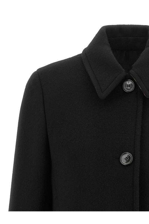 Black 'Gosford' coat Black