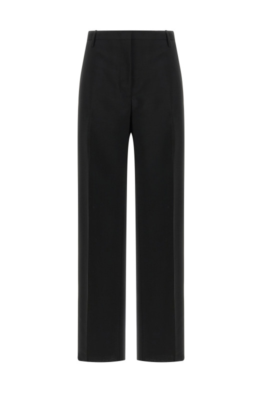 Black wool and mohair pants Black