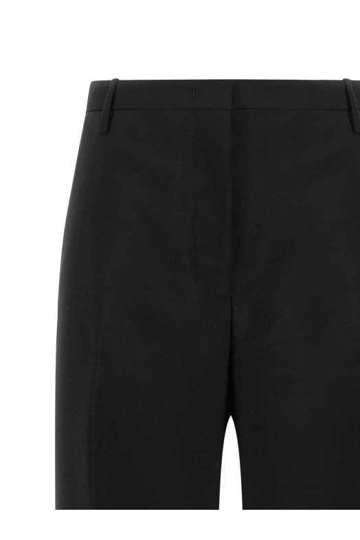 Black wool and mohair pants Black