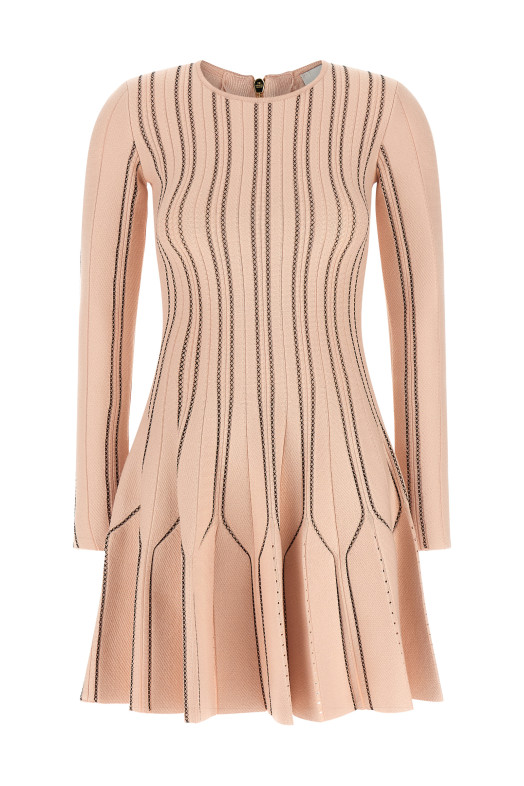 Pink origami knit dress Pink