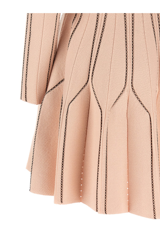 Pink origami knit dress Pink