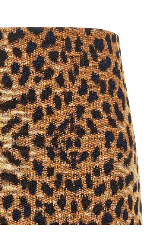 'Leopard' mini skirt Brown