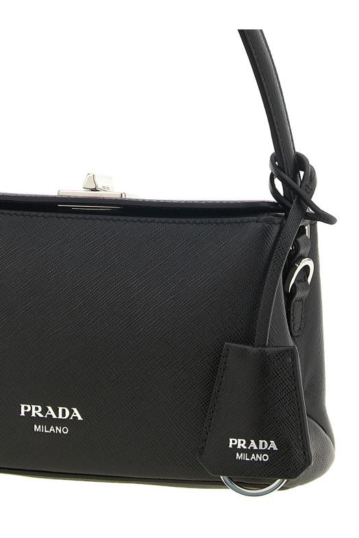 Черная сумочка «Prada Midi» Черная 1BC307VOOO2ZVDF0002