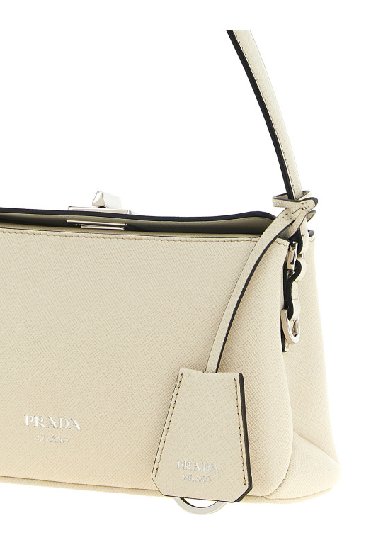 White 'Prada Midi' handbag White