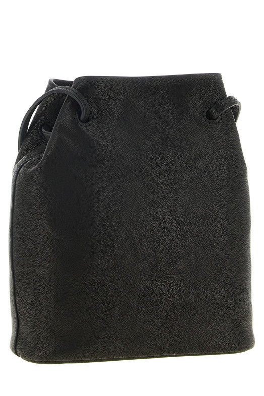 Black mini nappa leather crossbody bag Black