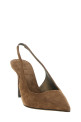 Brown suede slingbacks Brown